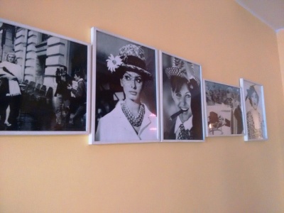 A wall at Artusi: Sophia Loren, Gina Lollobrigida, and more. 